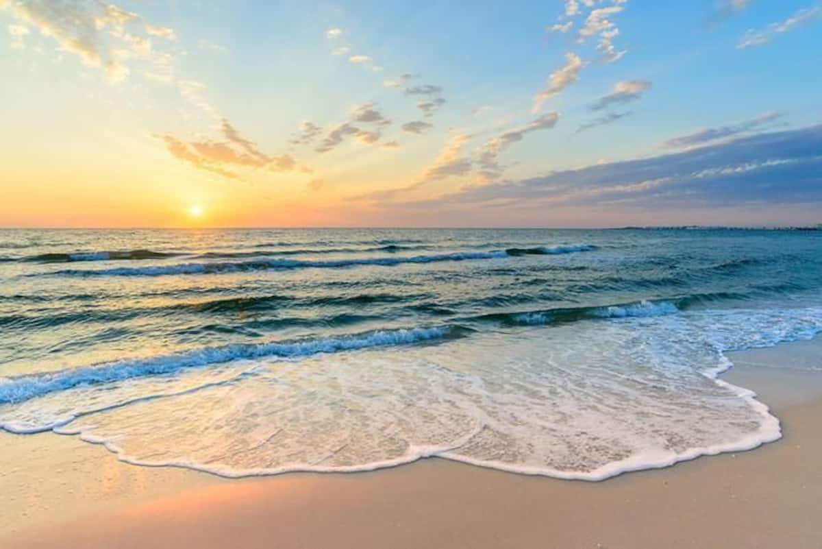 Sunset at the water’s edge